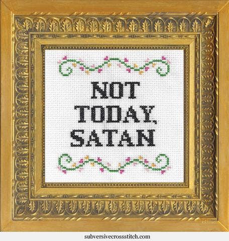 Not Today, Satan Cross-Stitch Kit