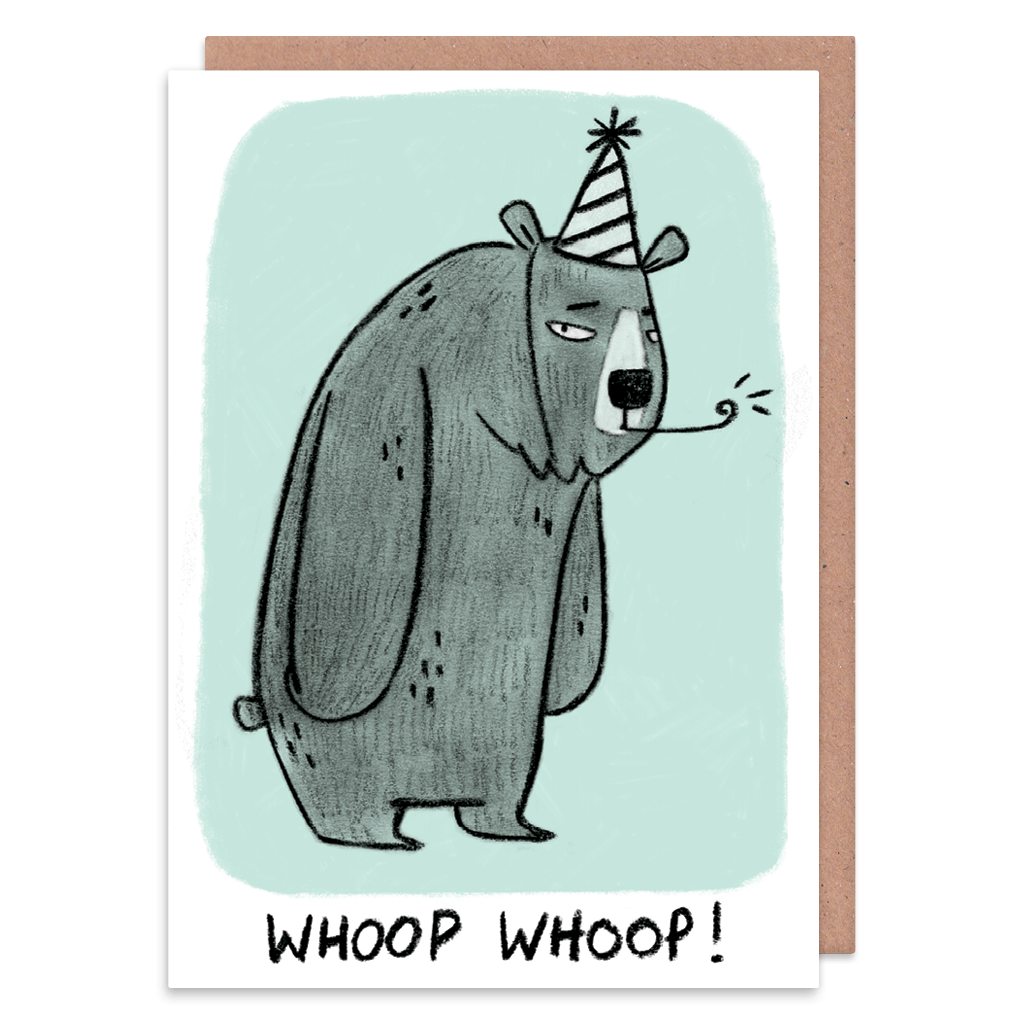 Whoop Whoop Bear Greeting Card