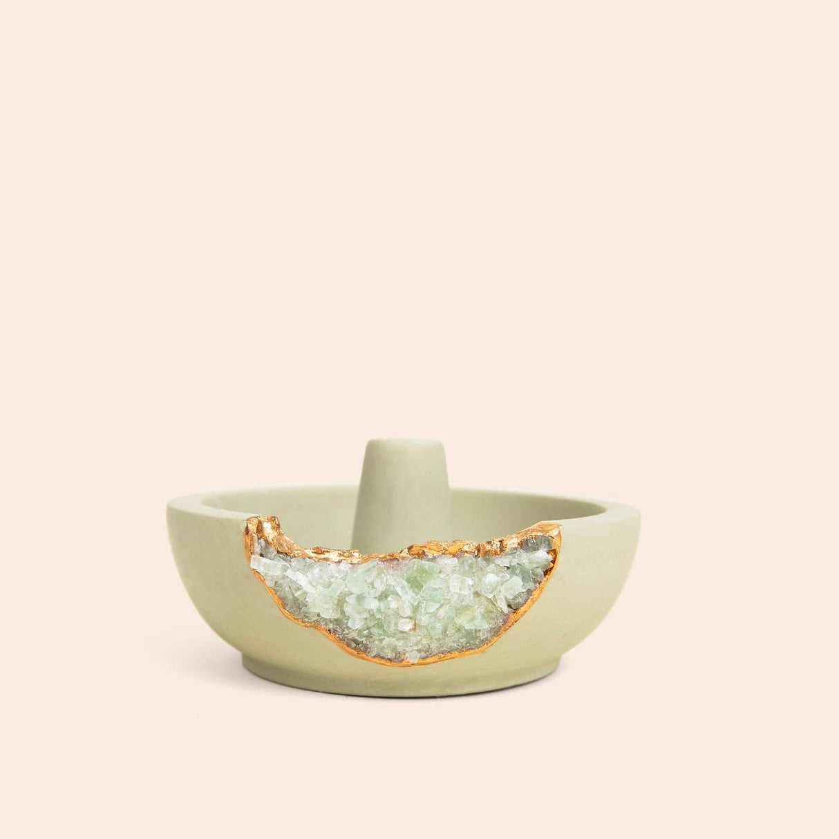 Green Calcite Incense Holder