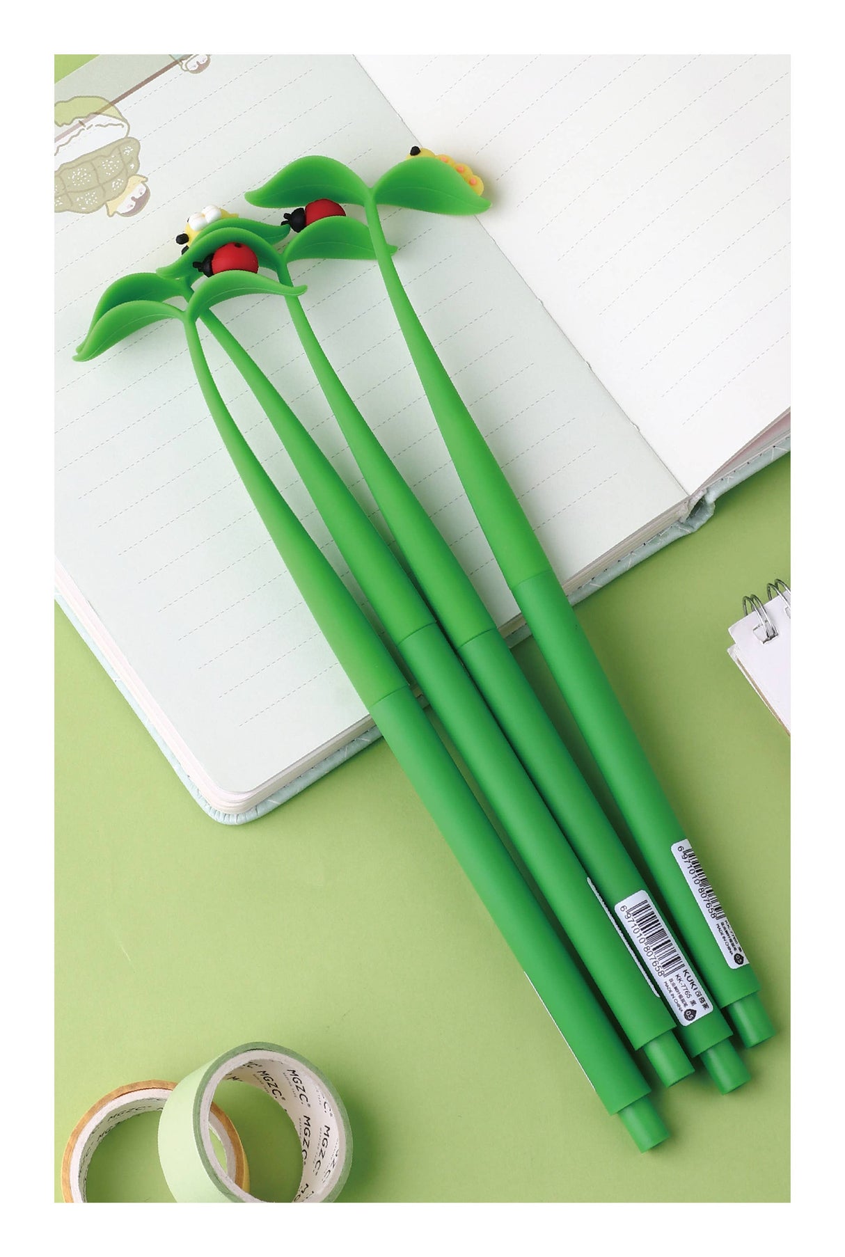 Bugs on a Leaf Wiggle Gel Pens