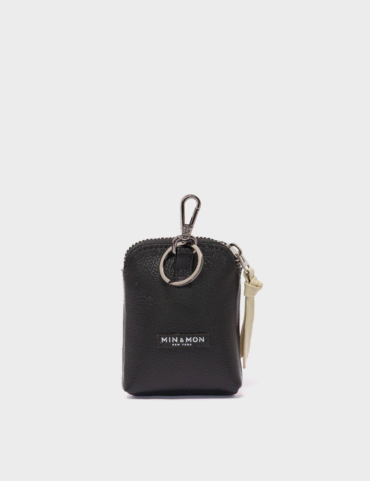 Florence Pouch Charm - Parfait Pink Leather Keychain Creatures of the Future Print