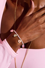 Sweethearts® ‘XOXO’ Heart Charm Beaded Pearl Bracelet