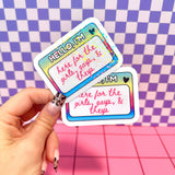 LGBTQIA+ LGBT Ally Pride Waterproof Vinyl Sticker