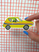Gremlin Riding A Gremlin Sticker