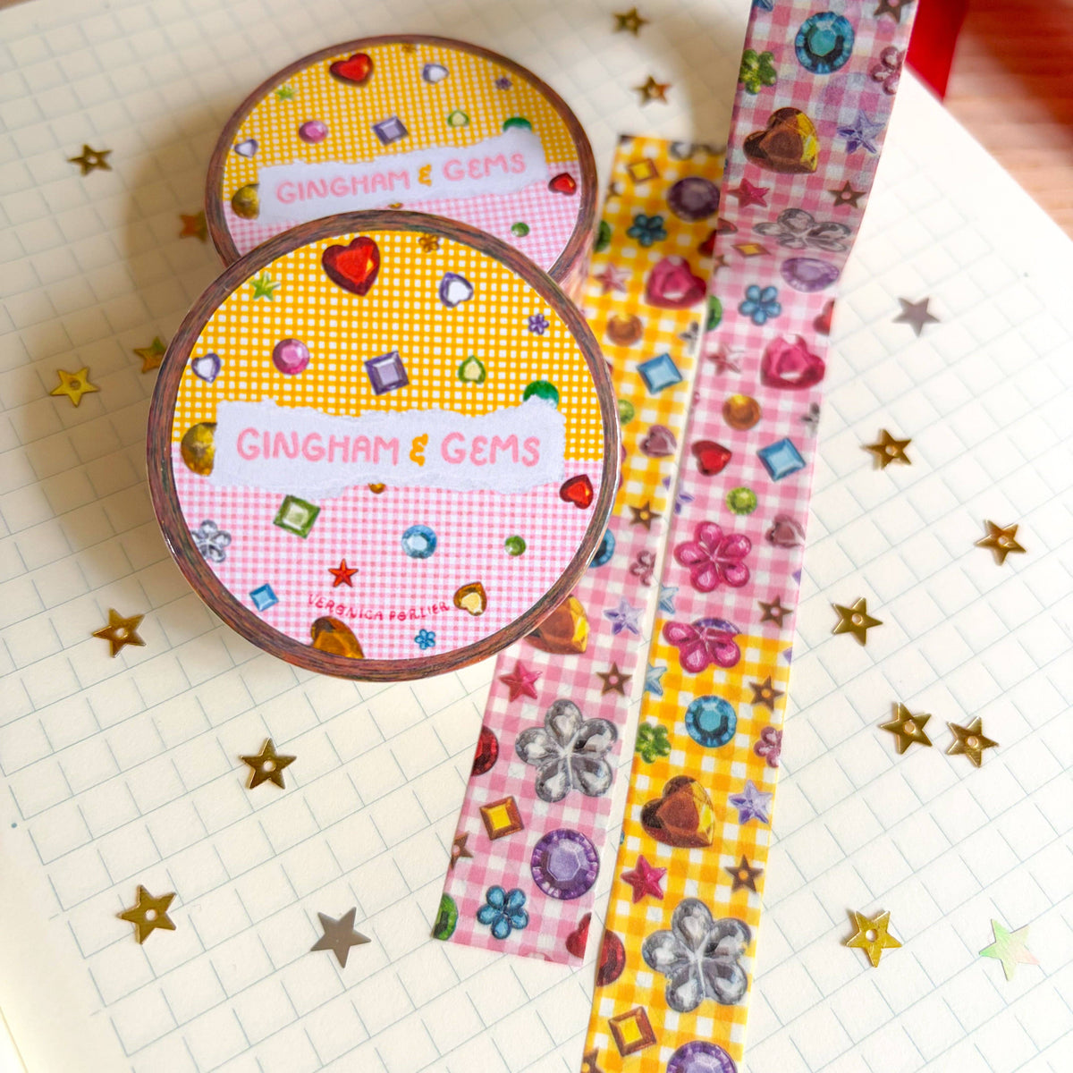 Gingham & Gems Washi Tape