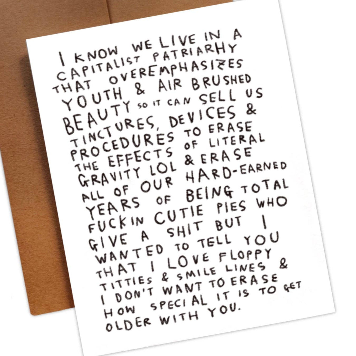 I Don't Want To Erase Greeting Card