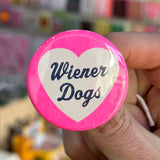 I Love Wiener Dogs Button