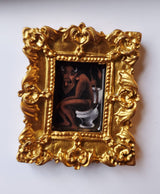Devil on Toilet Framed Art Magnet