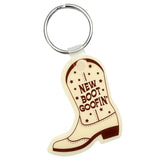New Boot Goofin' Cowboy Cowgirl Boot-Shaped Vinyl Keychain