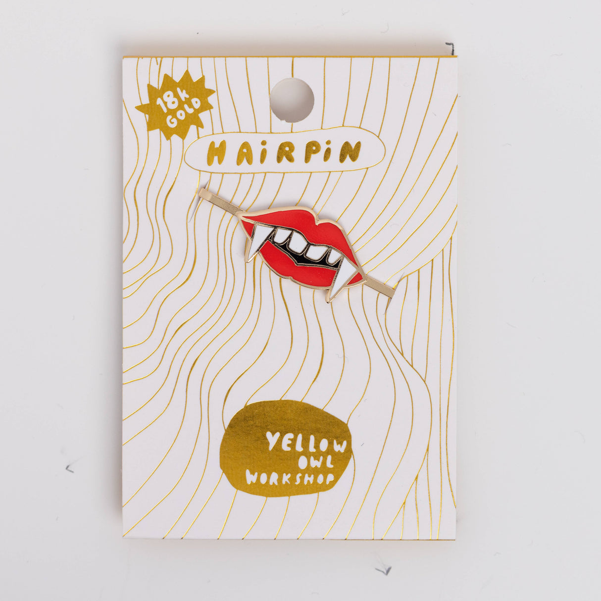 Vampire Lips Hairpin 18k Gold