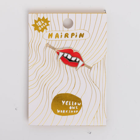 Vampire Lips Hairpin 18k Gold