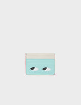 Filium Eggshell Blue Leather Cardholder - Eyes Engraved