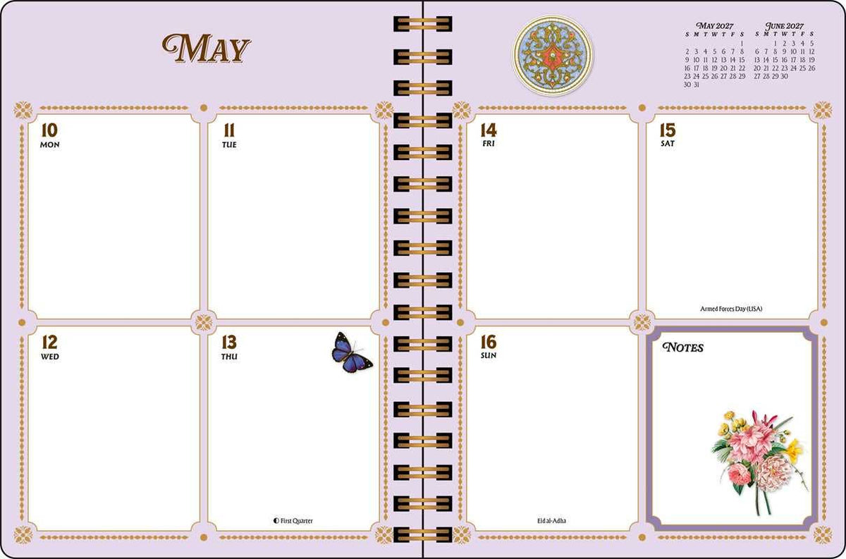 Antiquarian Sticker Book 2027 Monthly/Weekly Planner Calendar by Macmillan  Children's Books