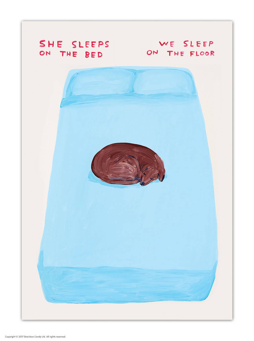 She Sleeps On The Bed A6 Art Postcard