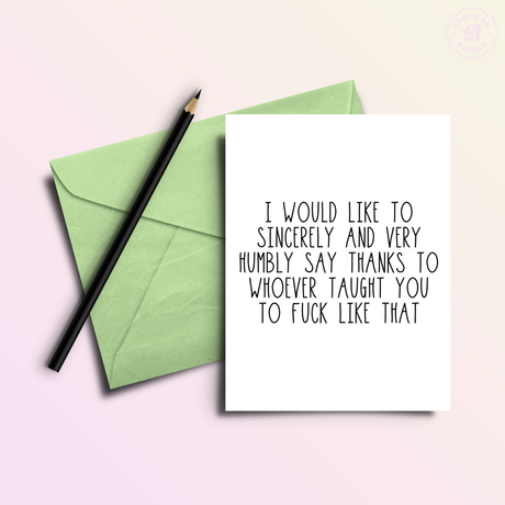 You Fuck Great Adult Greeting Card