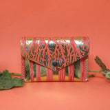 Leahter Forest Popper Purse