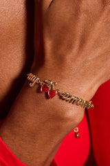 'My Cherry Amour' In-Line Chain Bracelet