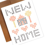 Cross Stitch New Home Greeting Card