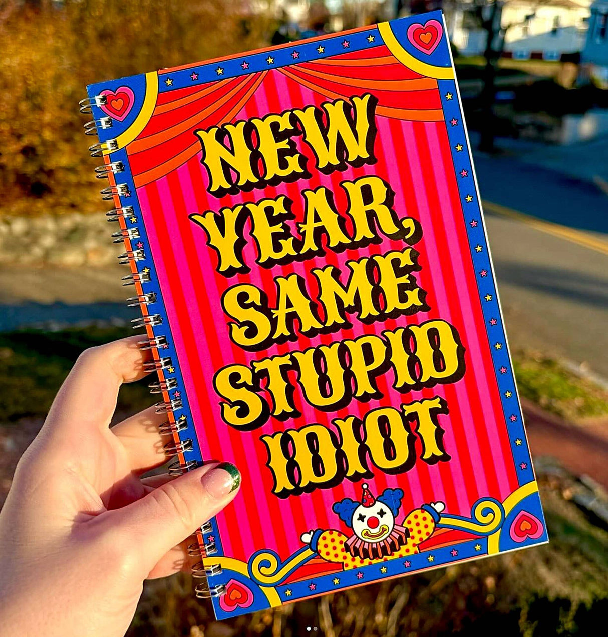 New Year, Same Stupid Idiot Journal Spiral Bound Notebook