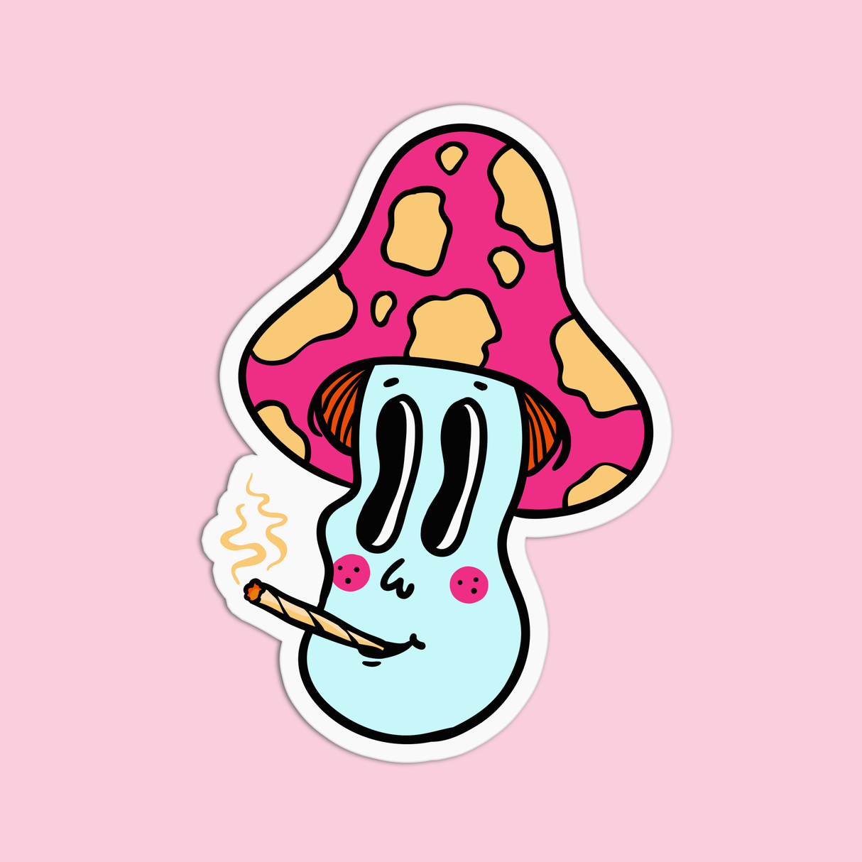 Canna Mushroom Textured Stickers