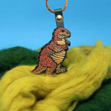 Leather Dinosaur Key Fob