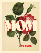 Mom Rose Thanks Mother's Day Card