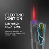 MK Lighter Jet Series, Windproof Flame, Pocket Lighters