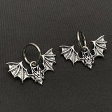 Gothic Bat Huggie Earrings - GT