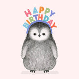 Happy Birthday Penguin Greeting Card
