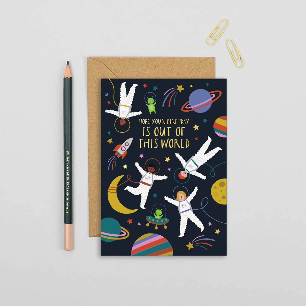 Space Kids Birthday Card