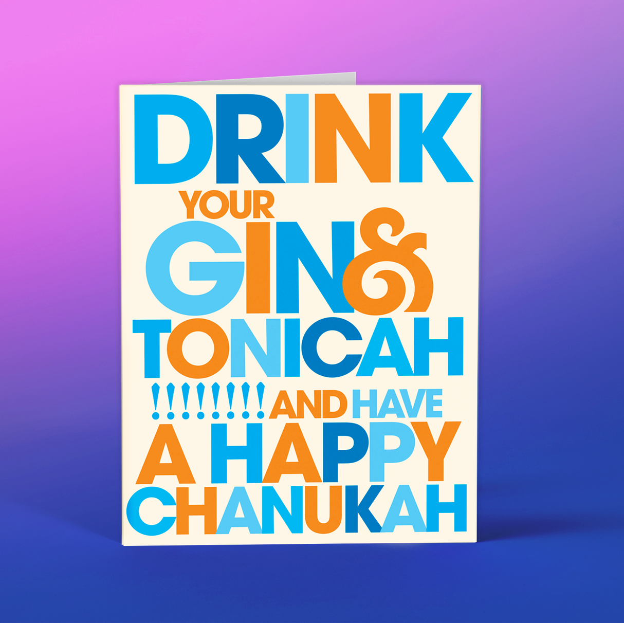 Gin + Tonicah Chanukah Card