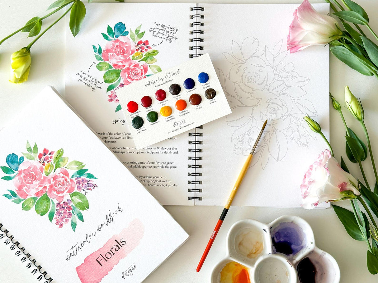 Floral Watercolor Workbook