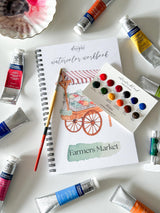Farmers Market Watercolor Workbook