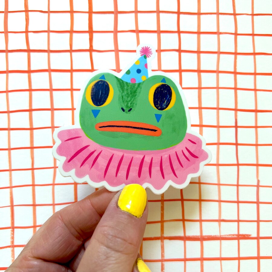 Clown Frog Sticker