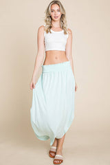 Comfy Side Slit Maxi Skirt