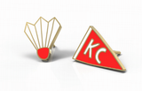 Kansas City Shuttlecock Earrings 22k Gold Gilded