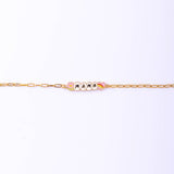 Enamel Mama Bracelet 18k Gold Gilt